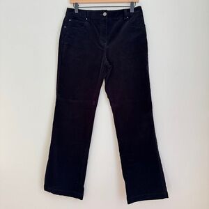 Rafaella Petite Black Corduroy‎ Pants Women’s Size 10P Stretch Cotton Blend